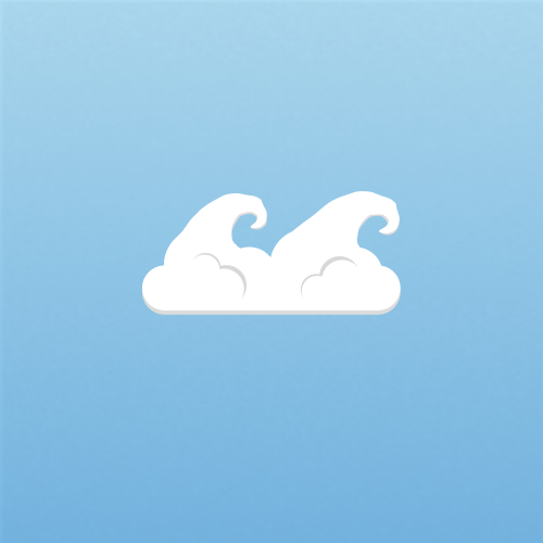 Illustration of cumulus fluctus clouds
