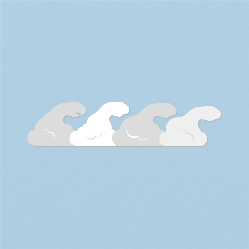 Illustration of stratocumulus fluctus clouds