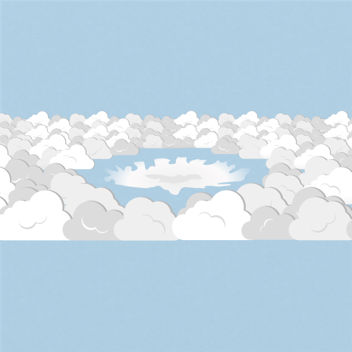 Illustration of stratocumulus cavum clouds