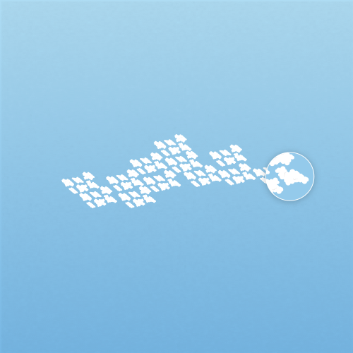 Illustration of cirrocumulus floccus clouds