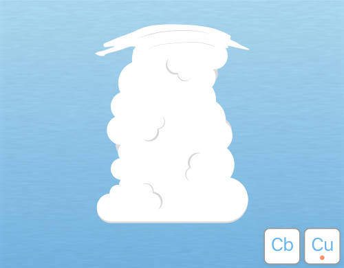 Illustration of pileus clouds