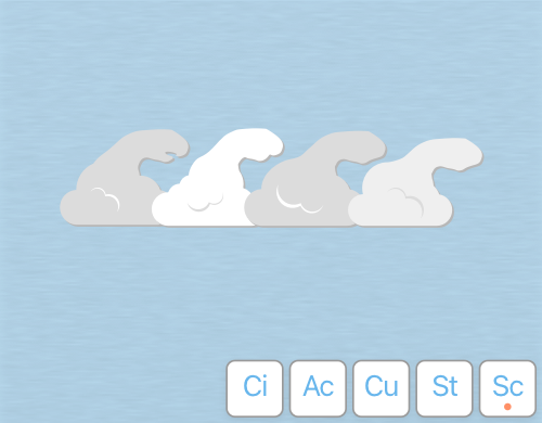 Illustration of fluctus clouds